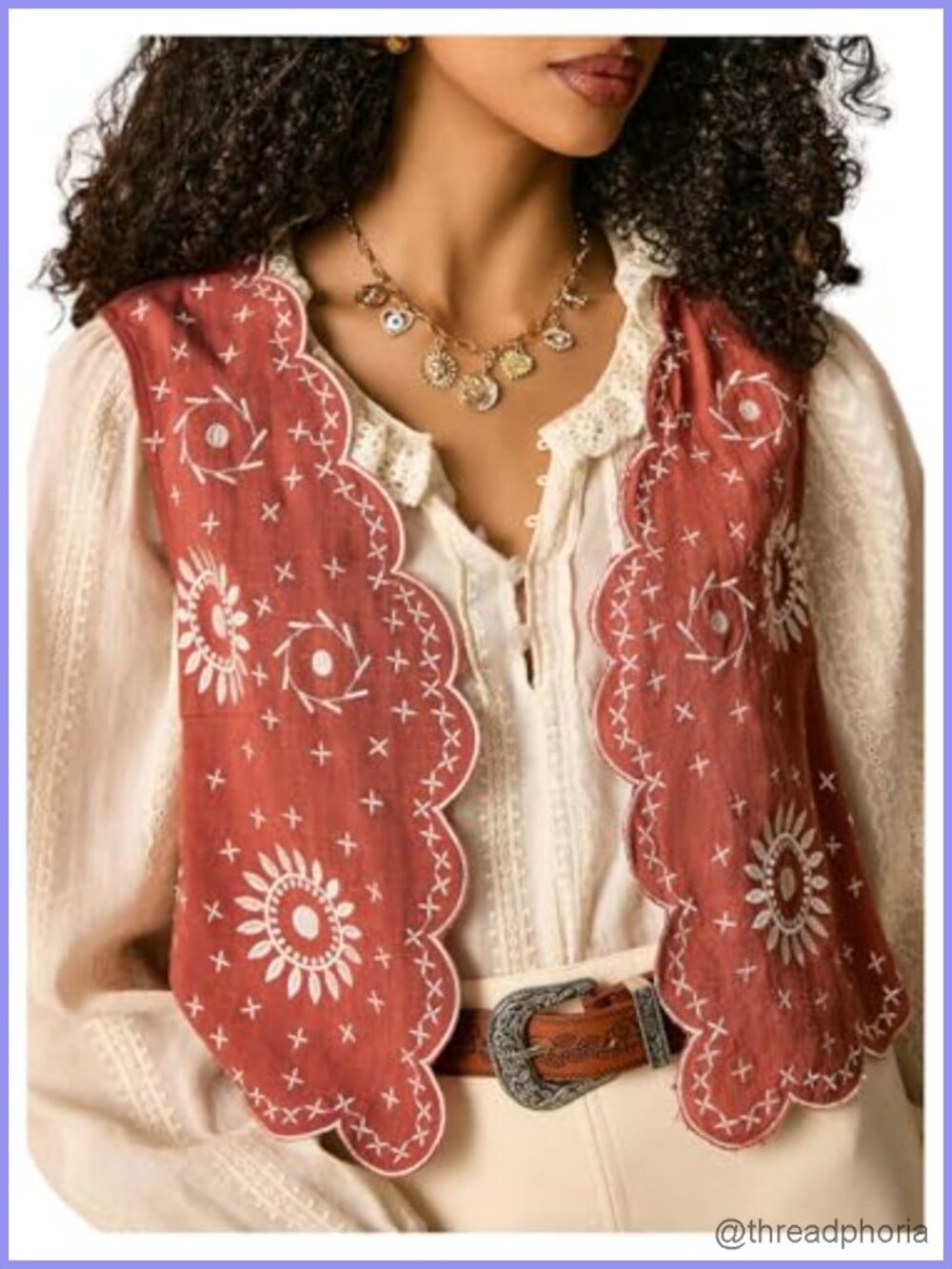 Boho Floral Vest Cardigan Sleeveless Linen Viscose Open Front Summer